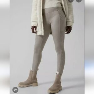 Athleta Delancey Gleam Moto Tight Bluff Grey Leggings